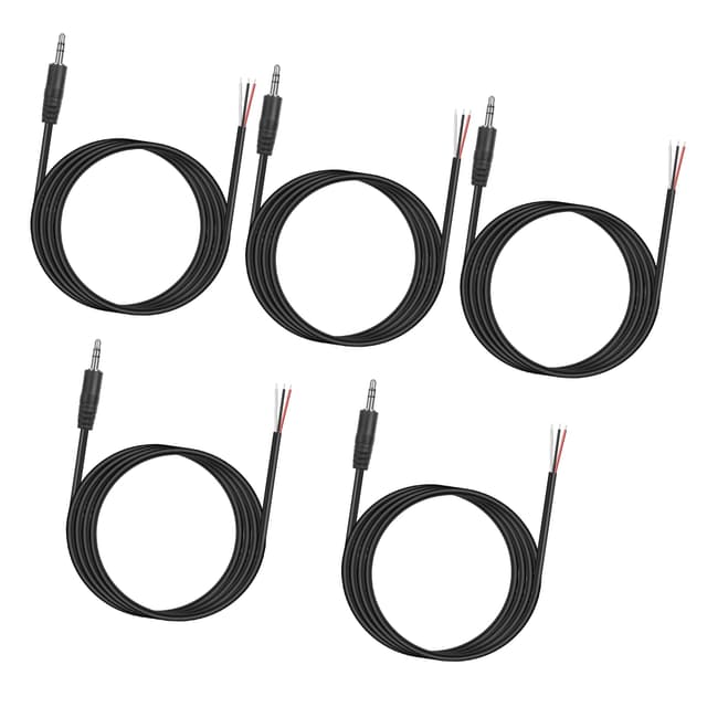 MEIRIYFA 3.5mm Stecker auf Bare Wire Audio Kabel - 5er Pack, 1M 3.5 TRS Stecker 🎧