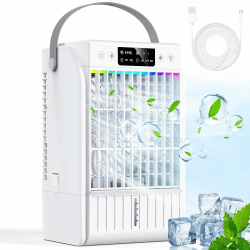 Tragbare 4-in-1 Mobile Klimaanlage mit Sturm-Modus und LED-Nachtlicht ☀️🌬️ Angebot bei HelloDeals