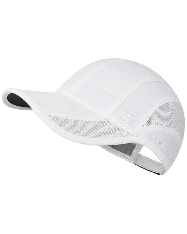 🧢 GADIEMKENSD Unstructured Quick Dry Sports Cap Outdoor Sun Protective 🌞 Unisex 55-58 Plain White