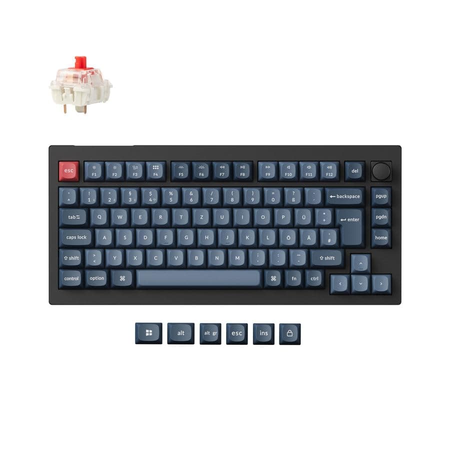 🔥 Keychron V1 Max Deutsch DE ISO 75% RGB mechanische Tastatur 🚀