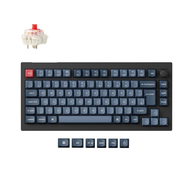 🔥 Keychron V1 Max Deutsch DE ISO 75% RGB mechanische Tastatur 🚀
