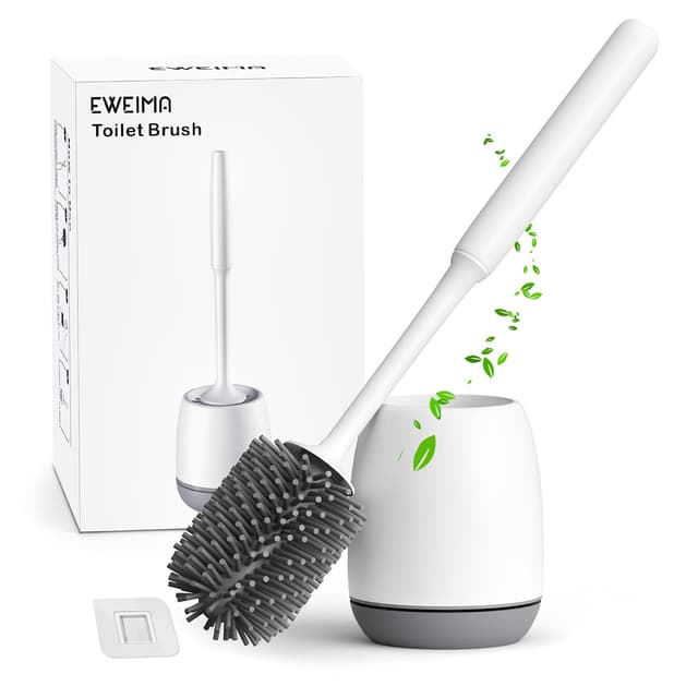 🚽 EWEIMA WC-Bürste Silikon mit Schnell Trocknendem Haltersatz - Deal des Tages! 🧼