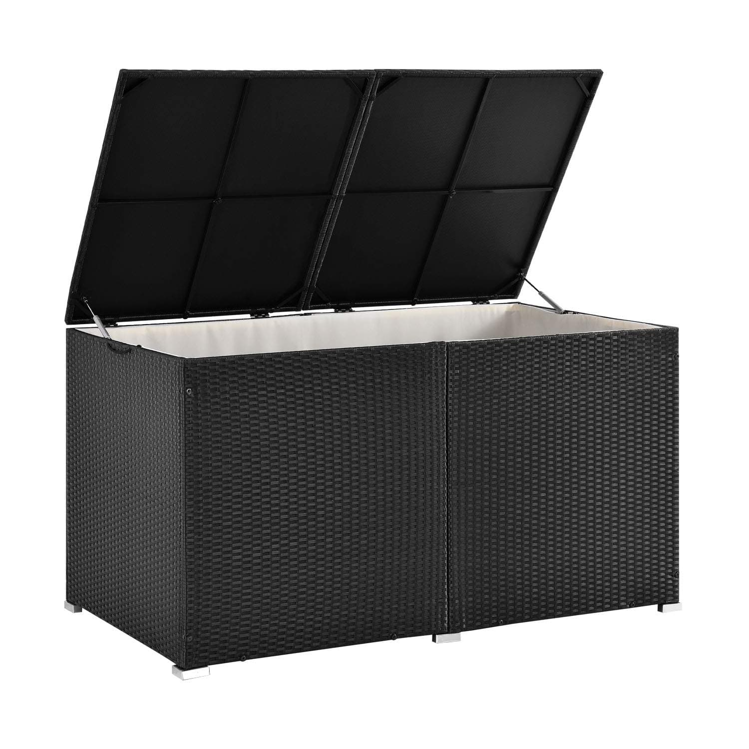 🌿🌞 Juskys Polyrattan Auflagenbox Ikaria 950 L für Garten 🌿🌞