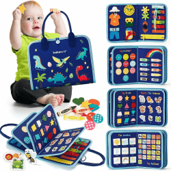 hahaland Busy Board - 7 in 1 Montessori Spielzeug ab 3 Jahre 🦖