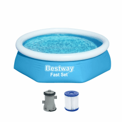 🏊‍♂️ Bestway Fast Set Aufstellpool-Set mit Filterpumpe Ø 244 x 61 cm, blau 🏊‍♀️ Angebot bei HelloDeals
