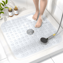 🚿💫 HITSLAM Duschmatte rutschfest 53x53cm - Antirutschmatte mit Saugnäpfen