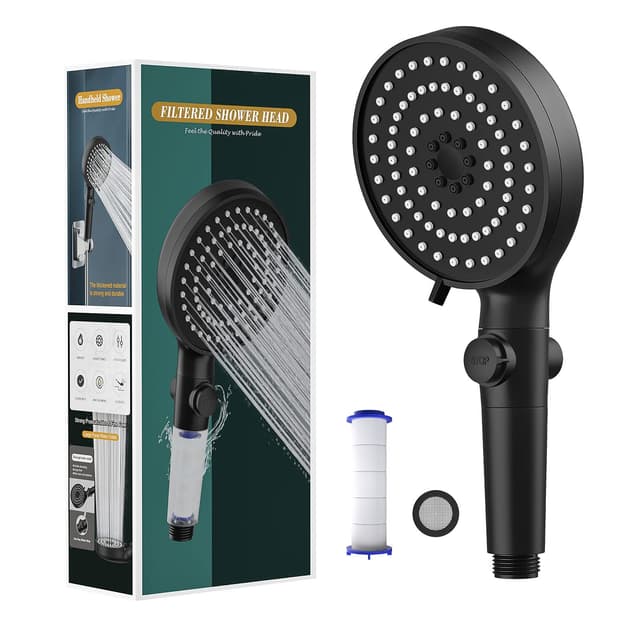 🚿 Duschkopf Wassersparend 135mm mit 3 Strahlarten - Premium Duschbrause