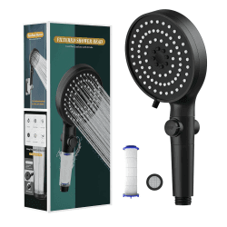 🚿 Duschkopf Wassersparend 135mm mit 3 Strahlarten - Premium Duschbrause