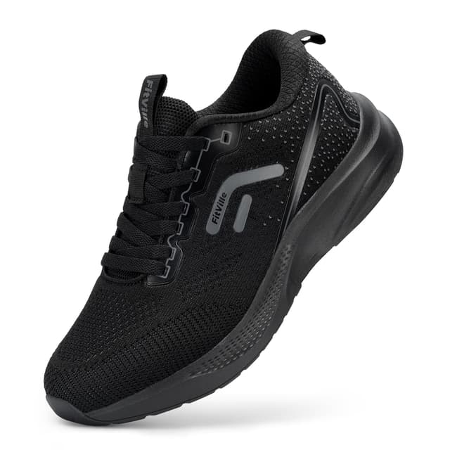 FitVille Herren Laufschuhe 🏃‍♂️ Extra Weit Schwarz 49 EU - 10% Rabatt