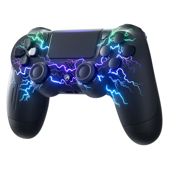 🎮 ECHTPower Wireless Controller für PS-4: LED Game Controller mit Dual Vibration & RGB 🌈