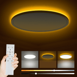 🌟 Bowfar LED Deckenleuchte 24W 2800LM mit Fernbedienung Dimmbar 3000K-6500K
