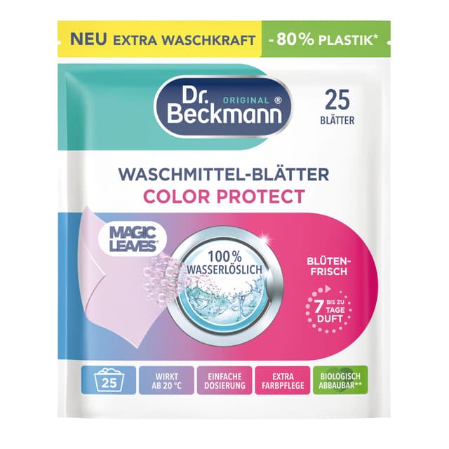 🌸 Dr. Beckmann MAGIC LEAVES Waschmittel-Blätter COLOR 🌺
