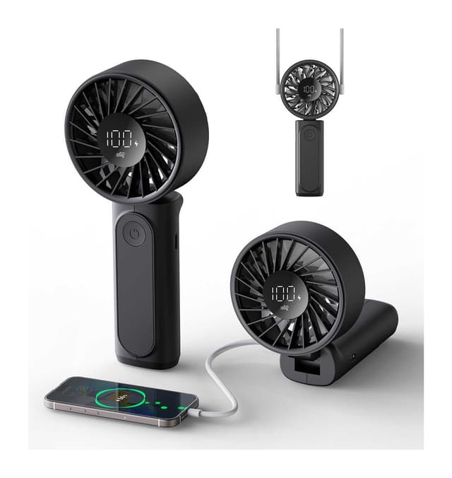 🌬️🔋 Tragbarer Mini Ventilator mit 6 Geschwindigkeitsstufen