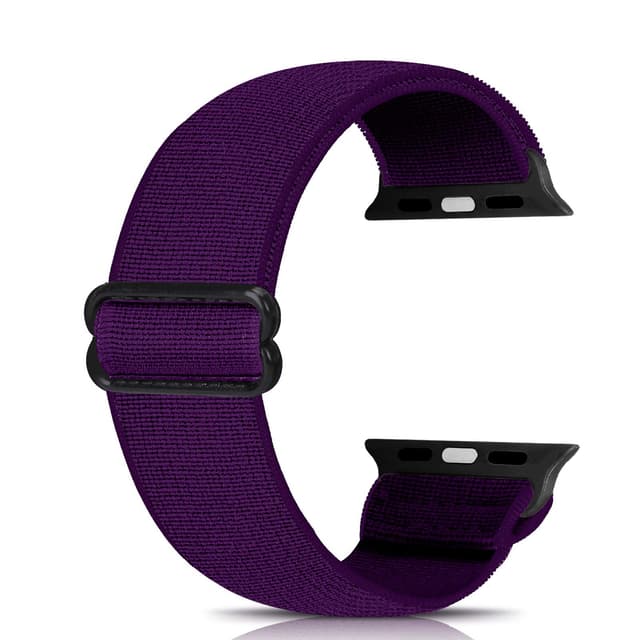 🌟 Ecogbd Elastic Ersatzarmband für Apple Watch - Hochwertiges Nylon Armband in Lila 💜
