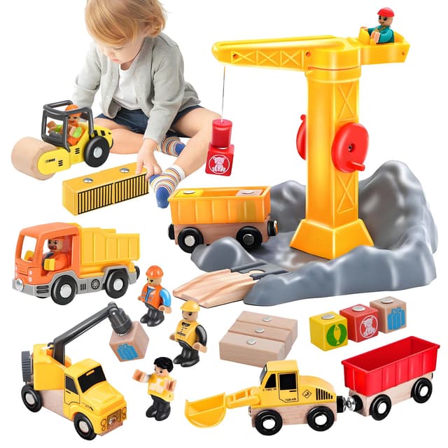 🚧 RoserRose Baustellenfahrzeuge Kinder Kran Spielzeug 🏗️