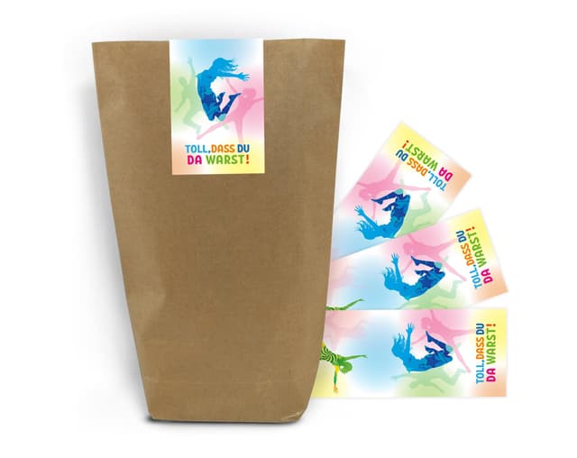 🎁 Mitgebsel 12 Geschenktüten + 12 Aufkleber für Kindergeburtstag 🎉