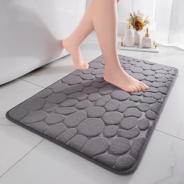 🛀 Chakme Badematte Memoryschaum Badteppich 50×80 cm Dunkelgrau 🌿