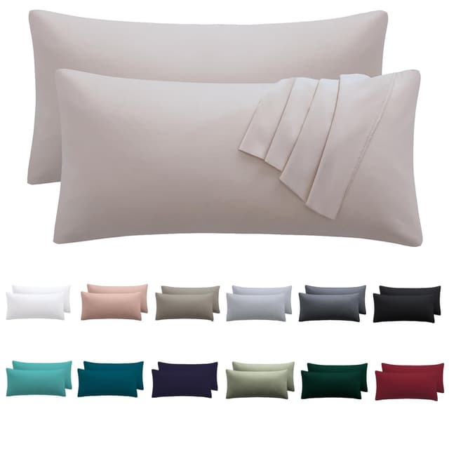 Nesture Kissenbezug 40 x 80 2er Set - Beige 100% Mikrofaser mit Reißverschluss 😴🛌