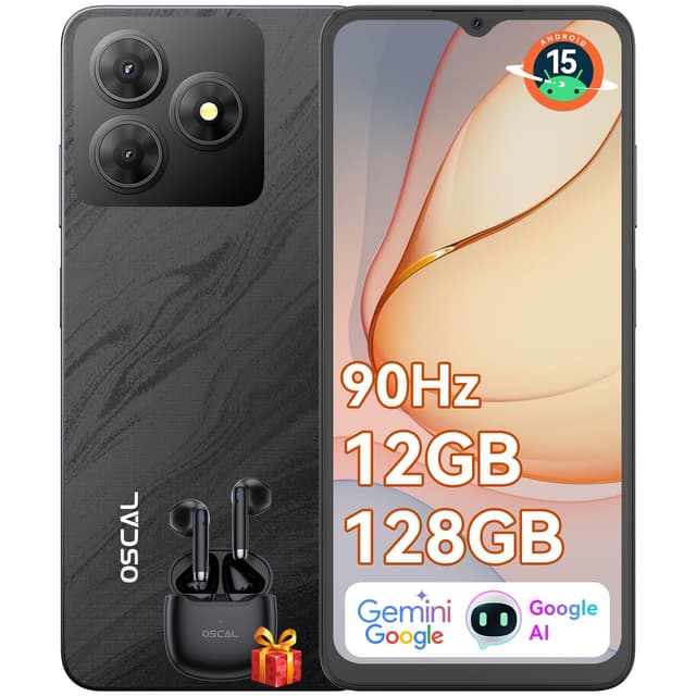 Angebot: OSCAL Flat 2 Handy Ohne Vertrag, Android 15, 12GB+128GB/2TB TF Handy Günstig 📱🤖🔋