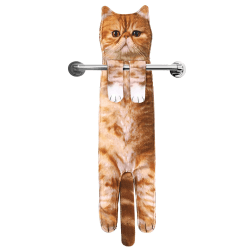 🐱 Lustige Katzen Handtücher für Küche und Badezimmer - Katze Deko Hängende Handtuch Waschlappen