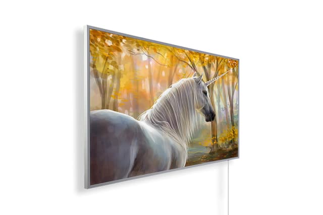 Könighaus Infrarot Bildheizung mit Einhorn-Motiv 🌟 1000W | 5 Jahre Garantie