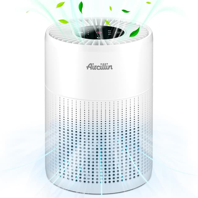 Aircillin Luftreiniger Allergiker Mit 4-Stufig H13 HEPA Filter, 765Sq Ft Abdeckung Max, 23dB 🌿🌿