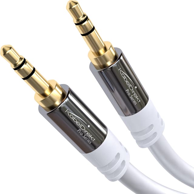 KabelDirekt - Aux Kabel & 3,5mm Klinkenkabel - 2m - Bruchfeste Metallstecker 🎧🔊