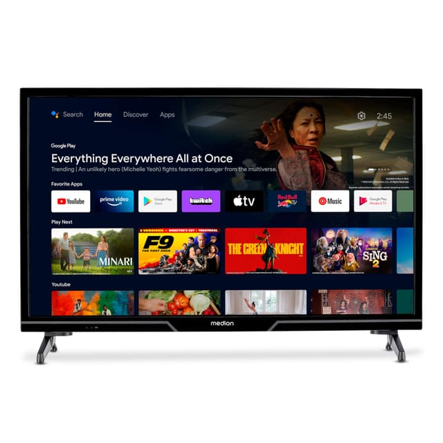 📺 MEDION 59,8 cm (24 Zoll) HD Fernseher 🌟 Android TV, Smart TV, HDR, Prime Video, PVR, Bluetooth, MD 824100 - Angebot 2025