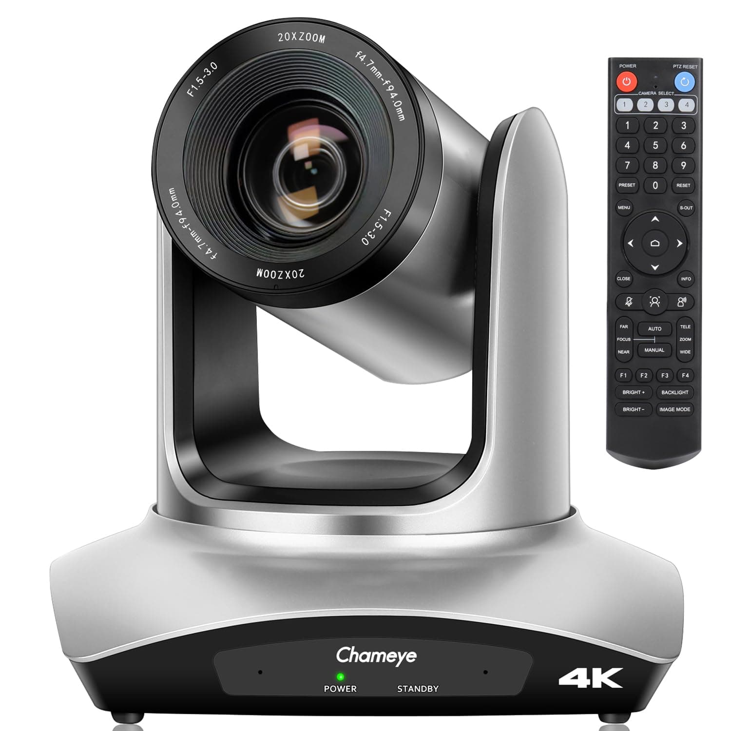 PTZ Kamera 4K 20x Optischer Zoom mit HDMI, USB3.0 Plug und Play, LAN(PoE) für Videokonferenz, Live-Gottesdienst, Events, YouTube OBS vMix OBS Live Streaming Kamera, C420