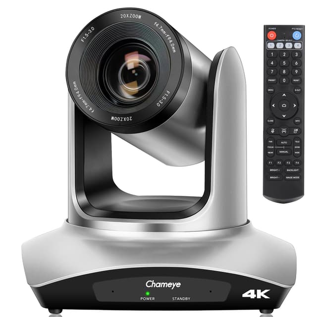 PTZ Kamera 4K 20x Optischer Zoom mit HDMI, USB3.0 Plug und Play, LAN(PoE) für Videokonferenz, Live-Gottesdienst, Events, YouTube OBS vMix OBS Live Streaming Kamera, C420