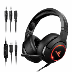 🎮 LYCANDER Gaming-Headset mit Mikrofon und LED-Licht! 🎧