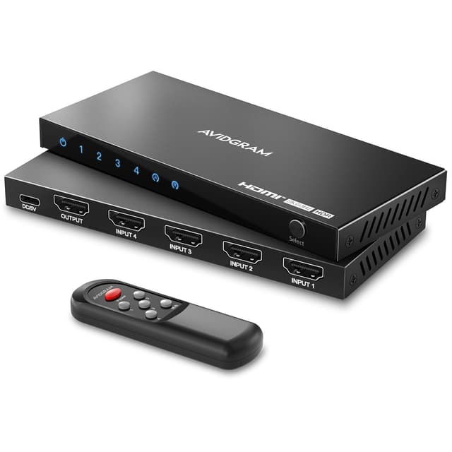 🌟 AVIDGRAM HDMI 2.1 Switch 8K 60Hz, 4 in 1 Out Mit IR-Fernbedienung 🎮🖥️