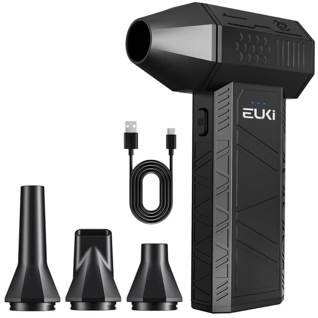 🌬️🔋 EUKI Elektrisches Staubgebläse 3-Gang 130.000 U/min Druckluft 5000mAh Akku USB-C Schnellladung X3MiniDE