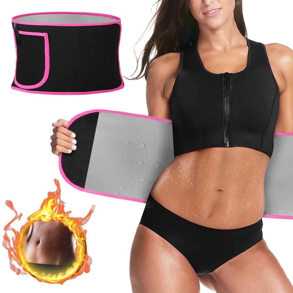 ACWOO Bauchweggürtel Herren Damen, Hula Hoop Gürtel, Fitness Gürtel Verstellbarer, Bauchgürtel Neopren Nano Silber, Bauch Weg Trainer, Sweat Belt Waisttrainer Lila 🏋️‍♂️