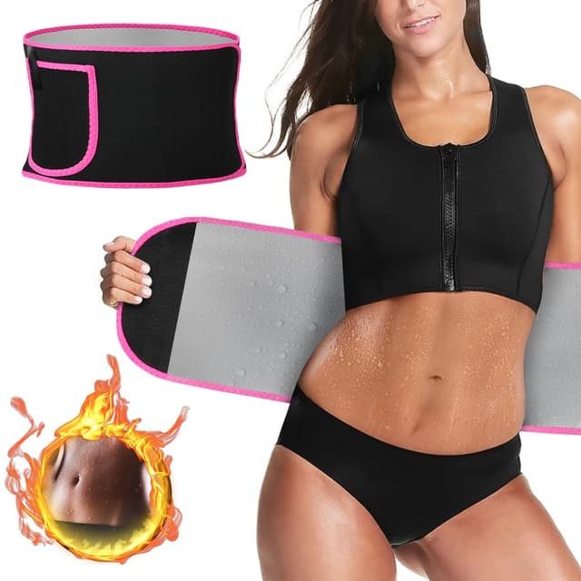 ACWOO Bauchweggürtel Herren Damen, Hula Hoop Gürtel, Fitness Gürtel Verstellbarer, Bauchgürtel Neopren Nano Silber, Bauch Weg Trainer, Sweat Belt Waisttrainer Lila 🏋️‍♂️