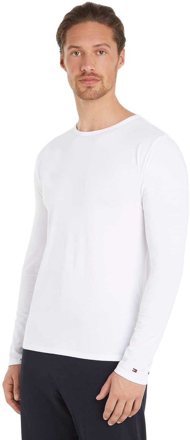 Tommy Hilfiger Herren 3er Pack Langarmshirts Basic XL Weiß 🌟