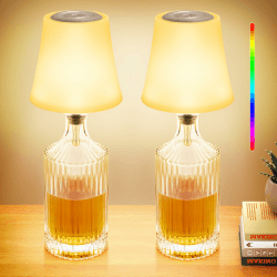LED Akku Flaschenlampe 2 Stück, IP54 Flaschenlampe Aufsatz LED 🌟