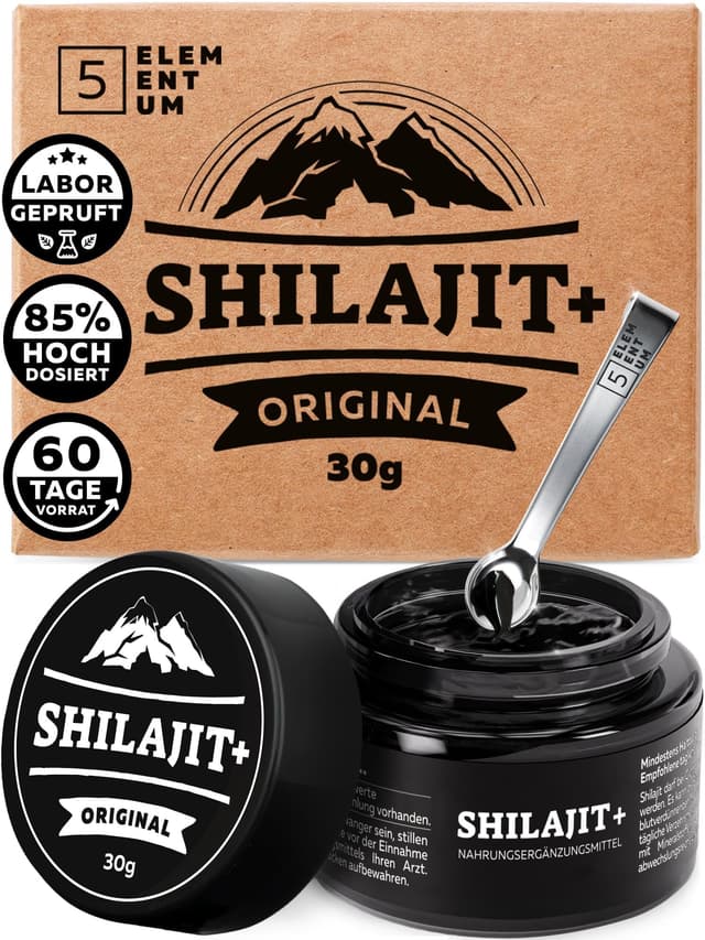 Premium Pure Shilajit Hochdosiert Aus Himalya Handernte 🏔️ - Naturprodukt mit 85% Fulvinsäure