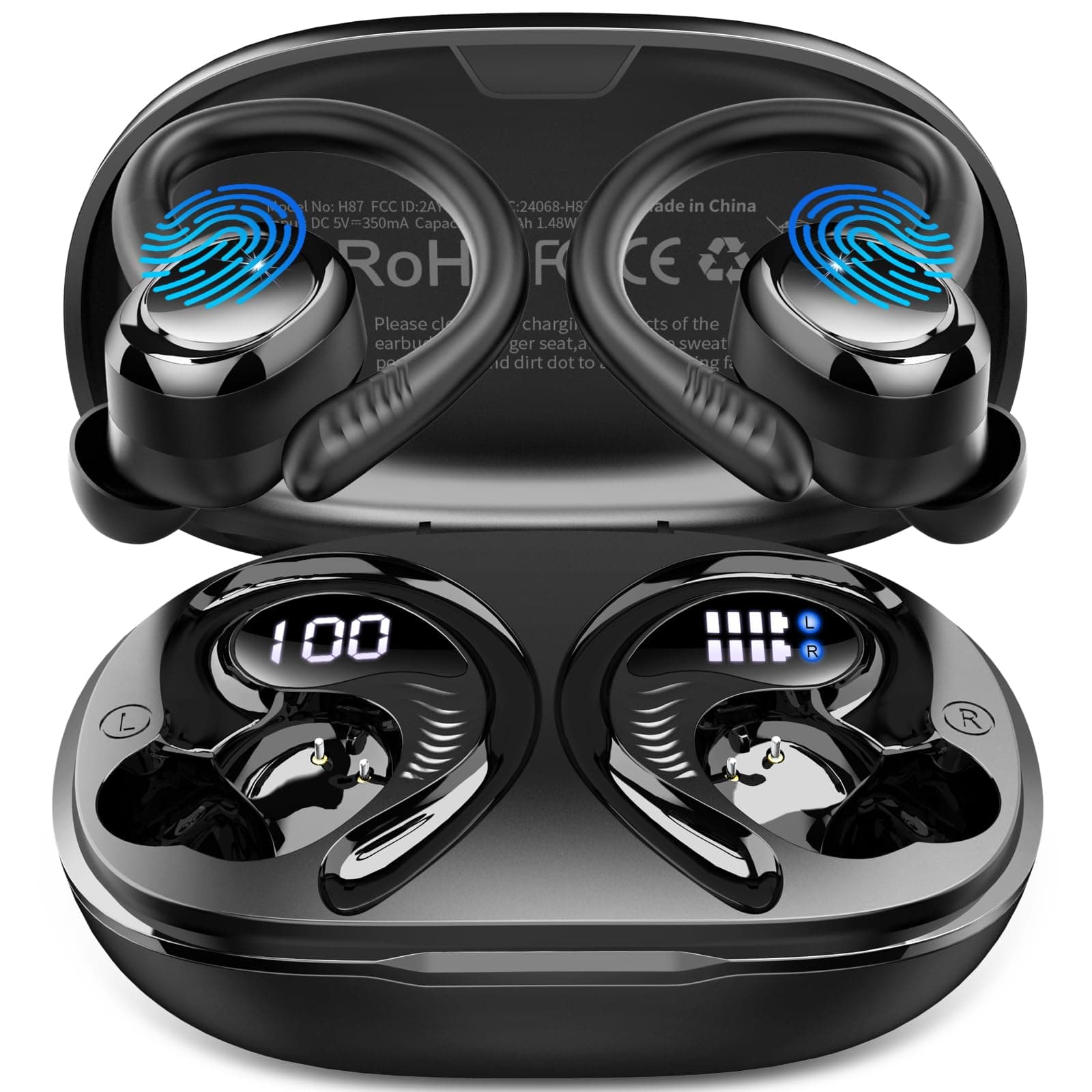🎧 Bluetooth Kopfhörer Sport 2025 In Ear Kabellos Bluetooth 5.4 mit Hi-Fi Stereo
