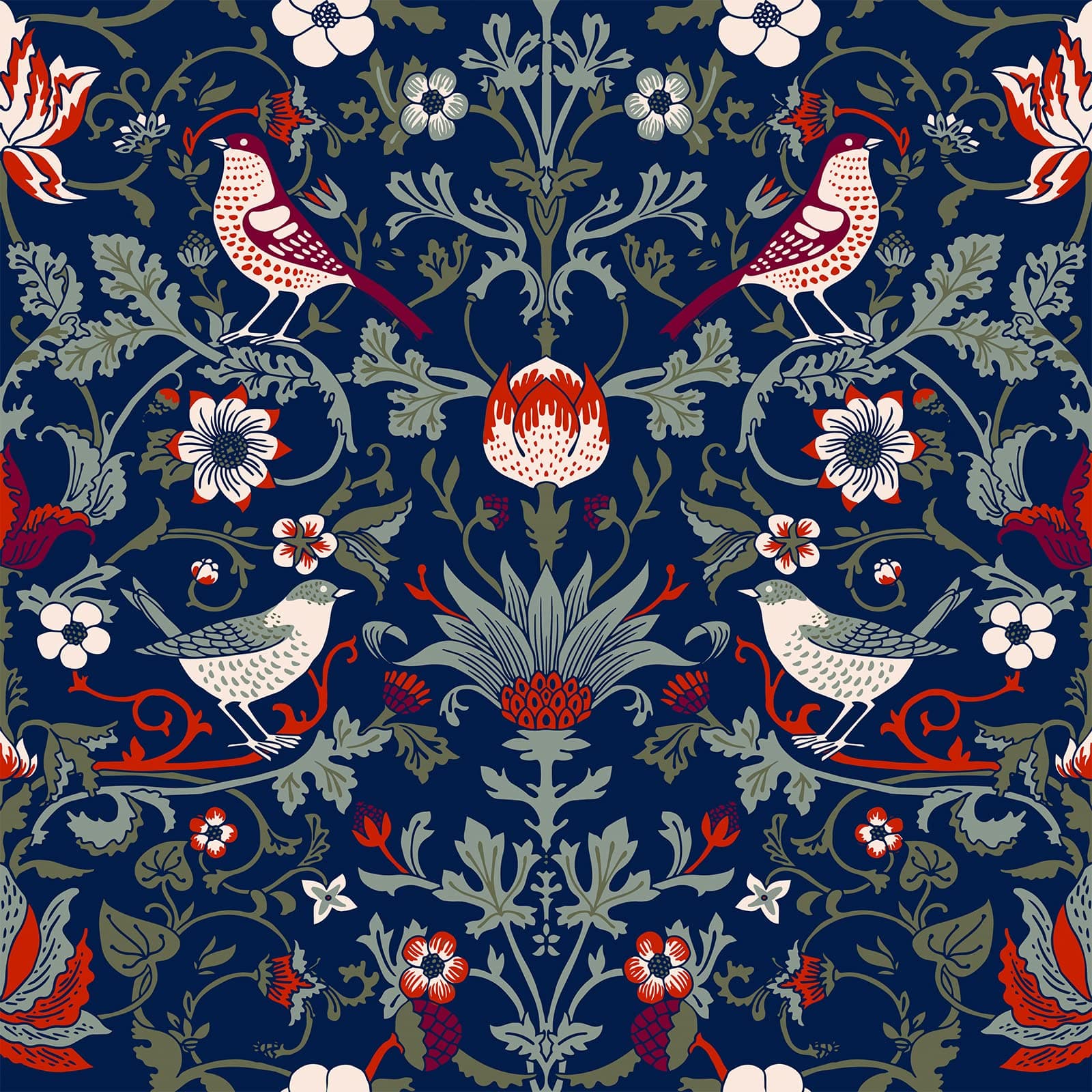 VEELIKE Tapete Blumen Vogel Vintage Möbelfolie Selbstklebend 🌸🐦