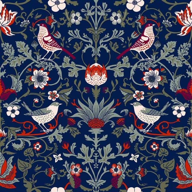 VEELIKE Tapete Blumen Vogel Vintage Möbelfolie Selbstklebend 🌸🐦