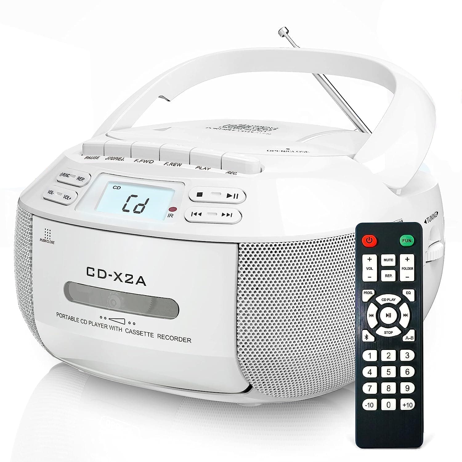 🎶 Greadio Tragbarer CD Player & Boombox Kassettenspieler 📻