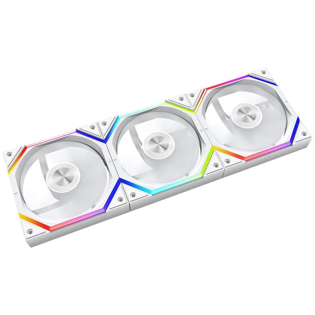 TZMRIT Build Blocks Daisy Chain RGB PC UNI Lüfter 120MM[3 Stück][HDB] - Weiß Vorwärts 🌟