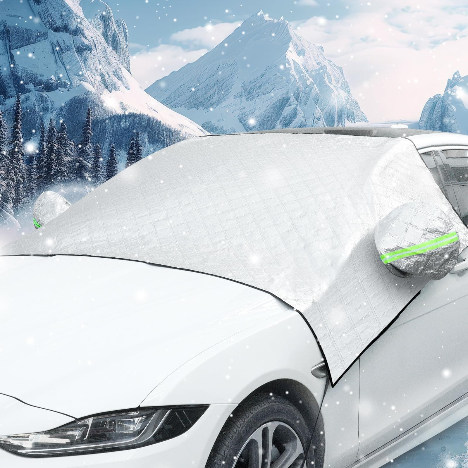 🚗 Alaoo Windschutzscheibenabdeckung - Winter Sommer Schutzfolie 🌞❄️