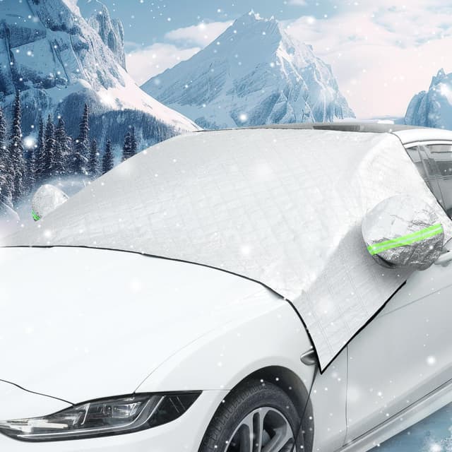 🚗 Alaoo Windschutzscheibenabdeckung - Winter Sommer Schutzfolie 🌞❄️