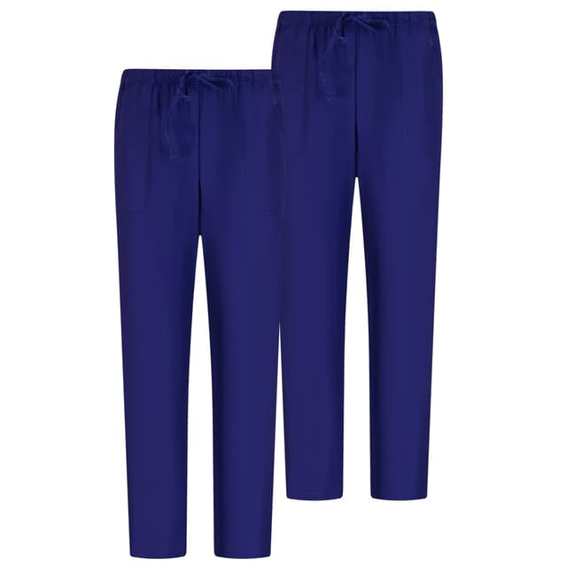 👖🏥 MISEMIYA - Pack 2 Pcs - Arbeitshosen Unisex ELASTISCHE Taille XXL Lila 68