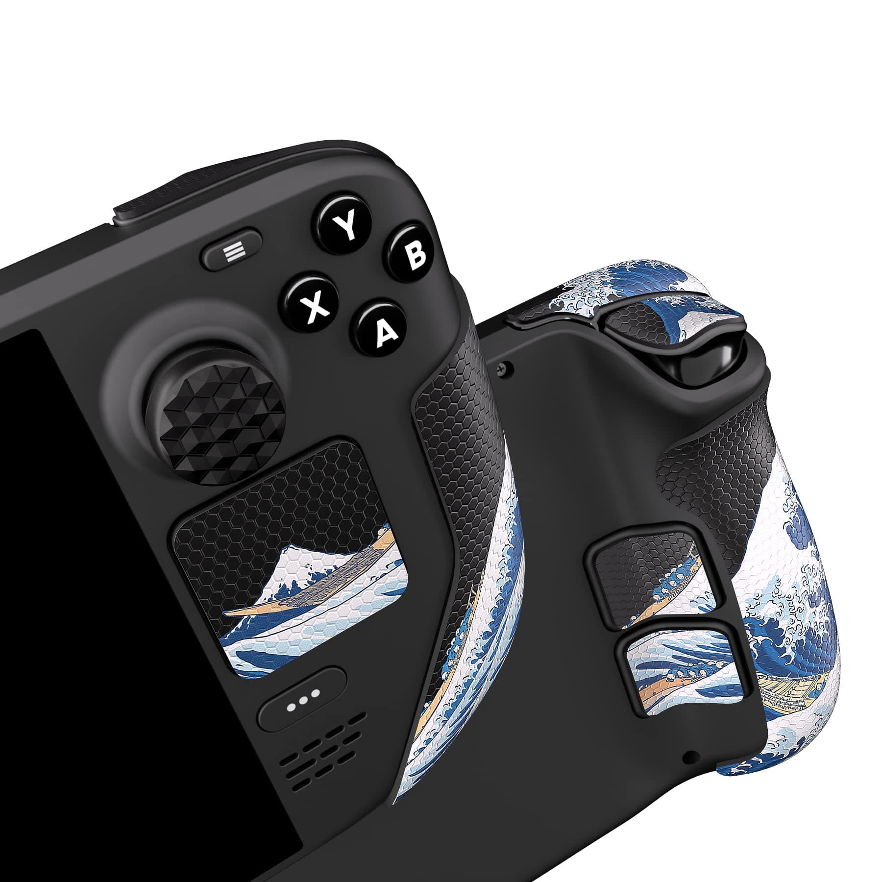 🎮🔥 PlayVital Anti-Rutsche Weichgummipads Griffmatte für Steam Deck LCD, Trackpads Matte Grip Pad Rückseite Tasten Pads Skin Sticker Set 🌟