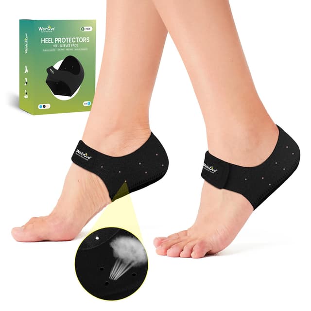 Welnove Fersenschutz für Plantarfasziitis, Gel-Fersenschalen für Damen Herren 🦶