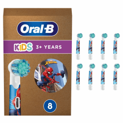 🦷 Oral-B Kids Spiderman Aufsteckbürsten - 8 Stück - Speziell für Kinder ab 3 Jahren 🕷️ Angebot bei HelloDeals