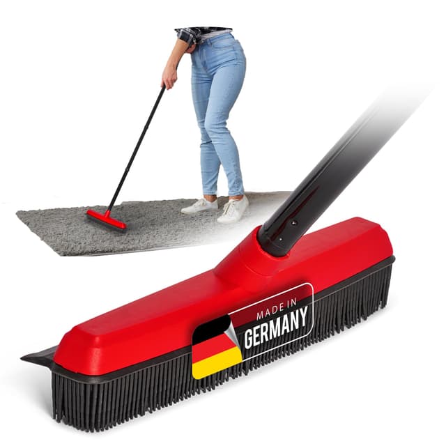 Novaliv Gummibesen mit Stiel 🧹 Auto & Abzieher Friseurbesen Hundehaarentferner